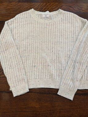 Absolutely Cream Speckled Crewneck Sweater